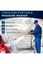 Cordless Pressure Washer 48V 30Bar - Lithium-ion Battery, 3 Spray Modes, Hose & Nozzles (Charger - 6