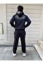 Dark Gray Full Zip Hoodie with Silver Logo - 6