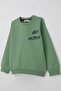 Boy's Tracksuit Set with Fun Teddy Bear on the Back Printed 1-4 Years Old, Mint Green - 6