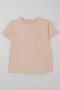 Girl's T-Shirt with Bow Accessory Detail, Ages 9-14, Powder