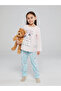 Crew Neck Printed Girls' Pajamas - 2