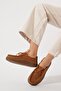Polet Rubber Sole Women's Genuine Leather Shoes Tan Nubuck - 3