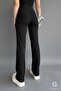 Women's Black High Waist Shaping / Sculpting Flared Leg Palazzo Pants - 3