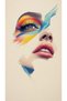 Color Splash Abstract Woman Portrait Canvas Framed Modern Wall Art Decor – 40x60cm