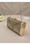 Full Crystal Stone and Metal Frame with Gold and Silver Details and Evening Dress Bag - 5