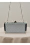 Classy Silver Gray Lamé Complete Metal 2026 Trend Frame Evening Dress Bag Durable Wedding Engagement Graduation - 4