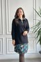 Sweat Dress with Skirt and Collar Flannel Detail - 2