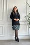 Sweat Dress with Skirt and Collar Flannel Detail - 3