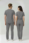 Technical Services Class Staff Uniform Stretch Fabric Scrubs Suit Unisex Neutral Gray Compliant with Regulations - 2