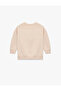 Cotton Long Sleeve Crew Neck Hooded Sweatshirt - 2