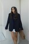 Navy Oversized Blazer Jacket - 3