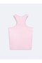 Sleeveless Corded Fabric Basic Pink Undershirt - 3