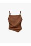Gipe Detailed Modal Asymmetrical Cut Thin Strap Top - 3