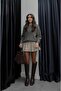 Beige Pleated Mini Skirt with Shorts - 3