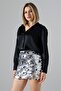 Women's Sequin Shorts Mini Skirt - Silver - 3