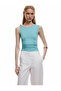 Draped Tank Top with Sea Shell Accessory Detail - 2
