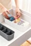 5-Compartment Cabinet and Drawer Set of 2 Organizer Boxes (Gray & White) 722440 - 2