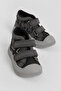 Children's Unisex Smoked Flexible Thermo Sole Double Velcro Strip Patterned Sports Short Boots - 3