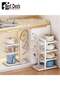 3-Tier Adjustable Cookware Rack with Lid Storage, Drainage Basin - Multi-Layer Under-Sink Pot Organi - 6