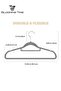 100-Piece Non-Slip Velvet Cloth Hanger Set Grey - 5