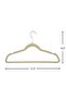 50 Pieces Of Flocking Non-Slip Hangers For Household Clothes Hanging, Beige - 4
