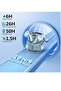 TransPods True Wireless Bluetooth v5.3 Earbuds with Transparent Charging Case (Blue) - 6