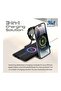 AuraFold-Trio 3-in-1 MagSafe-Compatible Foldable Charging Dock (Black) - 2