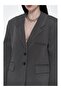 Volda Collar Detail Anthracite Blazer - 7