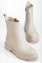 High Sole Zippered and Side Stretch Faux Leather Women's Boots Chealsea Boots - 2