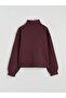 Lcw Kids Plum High Collar Girls' Sweatshirt - 2