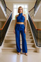 Women's Top and Bottom Linen-Look Woven Crop Blouse Wide-Leg Pants Set Summer Wear and Comfort in One