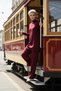 Women's Bottom Top High Neck Long Sleeve Knitwear Tunic Slit Wide Leg Pants Two-Piece Suit Casual - 4