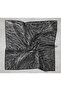 Twill Silk Scarf Gray Geometric Pattern 90X90 - 8