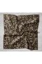 Twill Silk Scarf Dark Purple Green Mink Daisy Patterned Tok Duruşlu 90X90 - 8