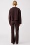Women's Top and Bottom Set: Thessaloniki Ribbed Knit Top and Wide-Leg Relaxed Fit Pants - Everyday Chic and Stylish - 6