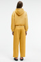 Selene women's Hooded kangaroo pocket regular fit yellow sweatshirt - 5