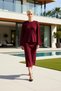 Women's Top and Bottom Knitwear Set Crew Neck Long Sleeve Sweater and Midi Skirt Combination Casual Look - 3