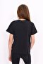 Girl's Printed Crew Neck Short Sleeve T-Shirt - 4