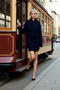 Women's Top and Bottom Set with Turn-Down Collar, Zipper, Short Knit Top and Ribbed Mini Skirt, Comfortable Winter Style - 4