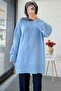 Basic Oversized Knitwear Sweater – Blue - 6