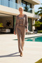 Women's Top and Bottom Corded Fabric Knitwear Blouse Cardigan and Wide Leg Pants Set Daily and Comfortable Use - 2