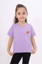 Girl's Printed Crew Neck Short Sleeve T-Shirt