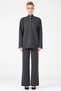 Women's Ribbed Textured Button Detailed Turn-Down Collar Knitwear Sweater and Wide-Leg Pants Set Stylish - 5