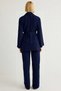 Women's Bottom Top Modern Double-Breasted Collar Long Sleeve Shirt and Relaxed Fit Wide Leg Pants Set - 6