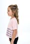Girl's Printed Crew Neck Short Sleeve T-Shirt - 5