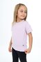Girls' Crew Neck Short Sleeve Elastic T-Shirt - 2