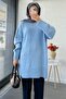Basic Oversized Knitwear Sweater – Blue - 2
