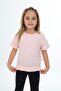 Girls' Crew Neck Short Sleeve Elastic T-Shirt