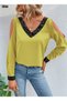New Season Women's Sequined Off-Shoulder V-Neck Sandy Blouse Sparkling Model