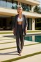 Women's Top and Bottom Comfortable Stylish Relaxed Fit Knitted Kimono Jacket and Wide Leg Pants Two-Piece Set - 3